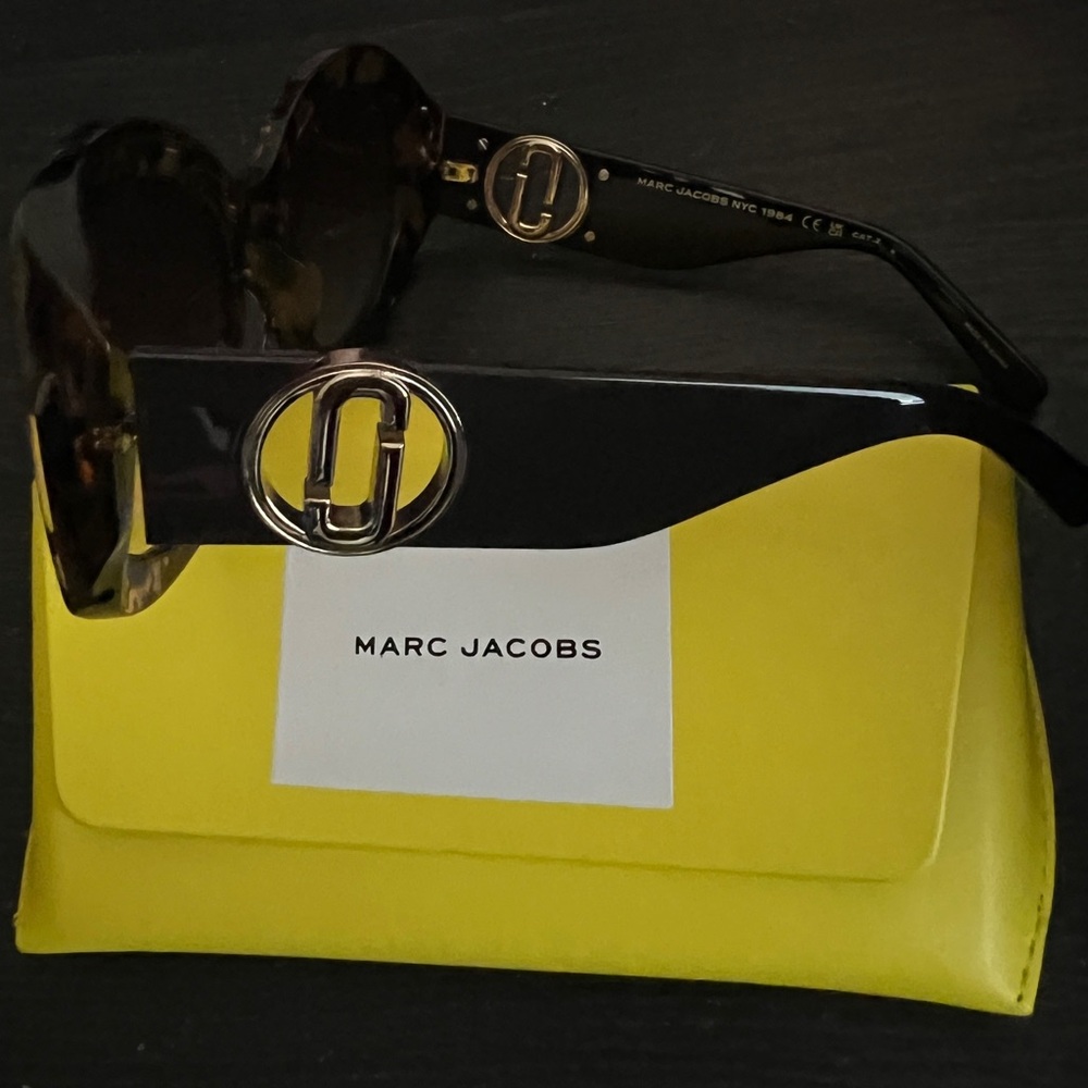 Marc Jacobs Tortoiseshell Sunglasses with Amber Gradient Lenses